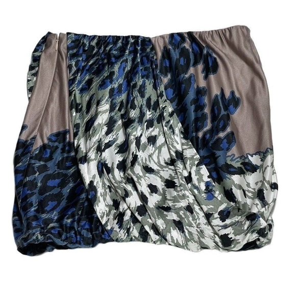 tibi Skirt Bubble Bottom Faux Wrap Multi Color Floral Mini Women's Size S NEW - Picture 7 of 15